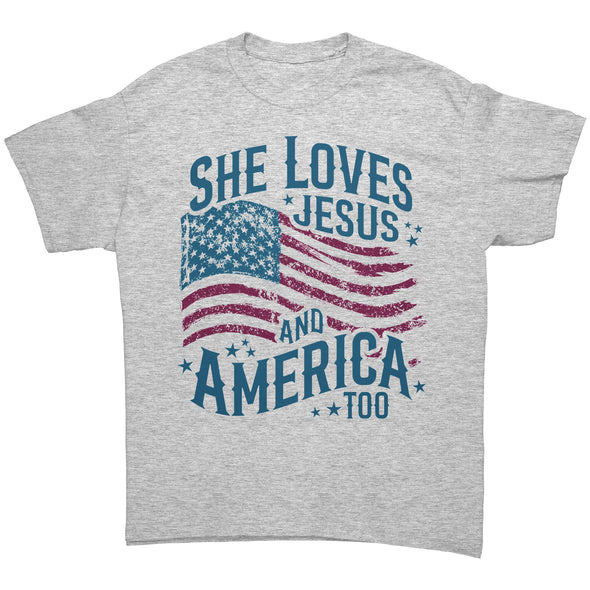 She Loves Jesus And America Too Shirt