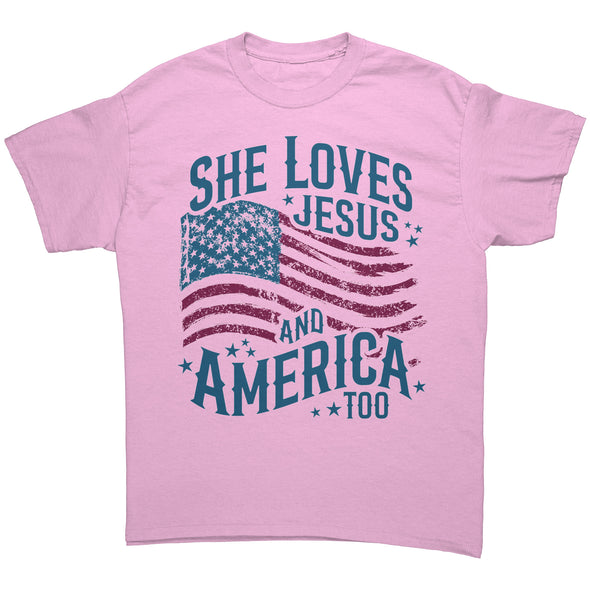 She Loves Jesus And America Too Shirt