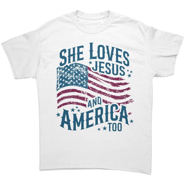 She Loves Jesus And America Too Shirt